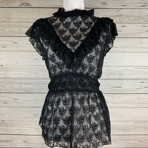 🖤NEW🖤 Free People Black Lace Top